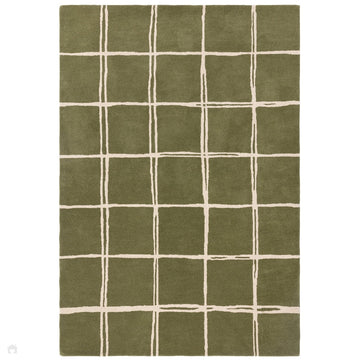 Albany Grid Modern Geometric Hand-Woven Wool Olive/Cream Rug-Asiatic Carpets-Rug Love - The Most Loved Rug Store